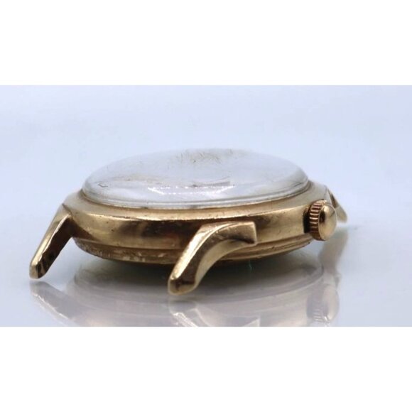 Elgin Shockmaster Gold-Tone Watch Case Sunburst Dial Swiss Self-Winding Feature - Picture 4 of 4